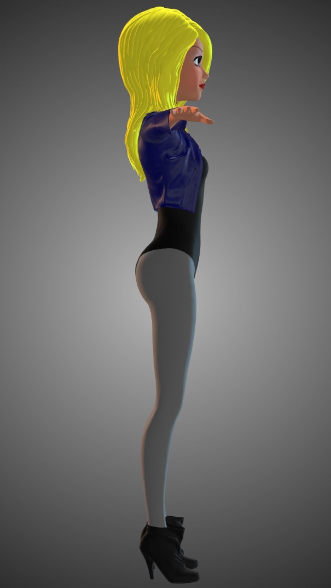 Black Canary Toon - Justice League Unlimited - DCAU 3D model_7