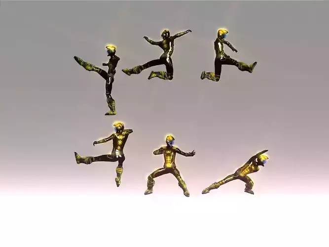 collection of fighting motions for iclone 3D model