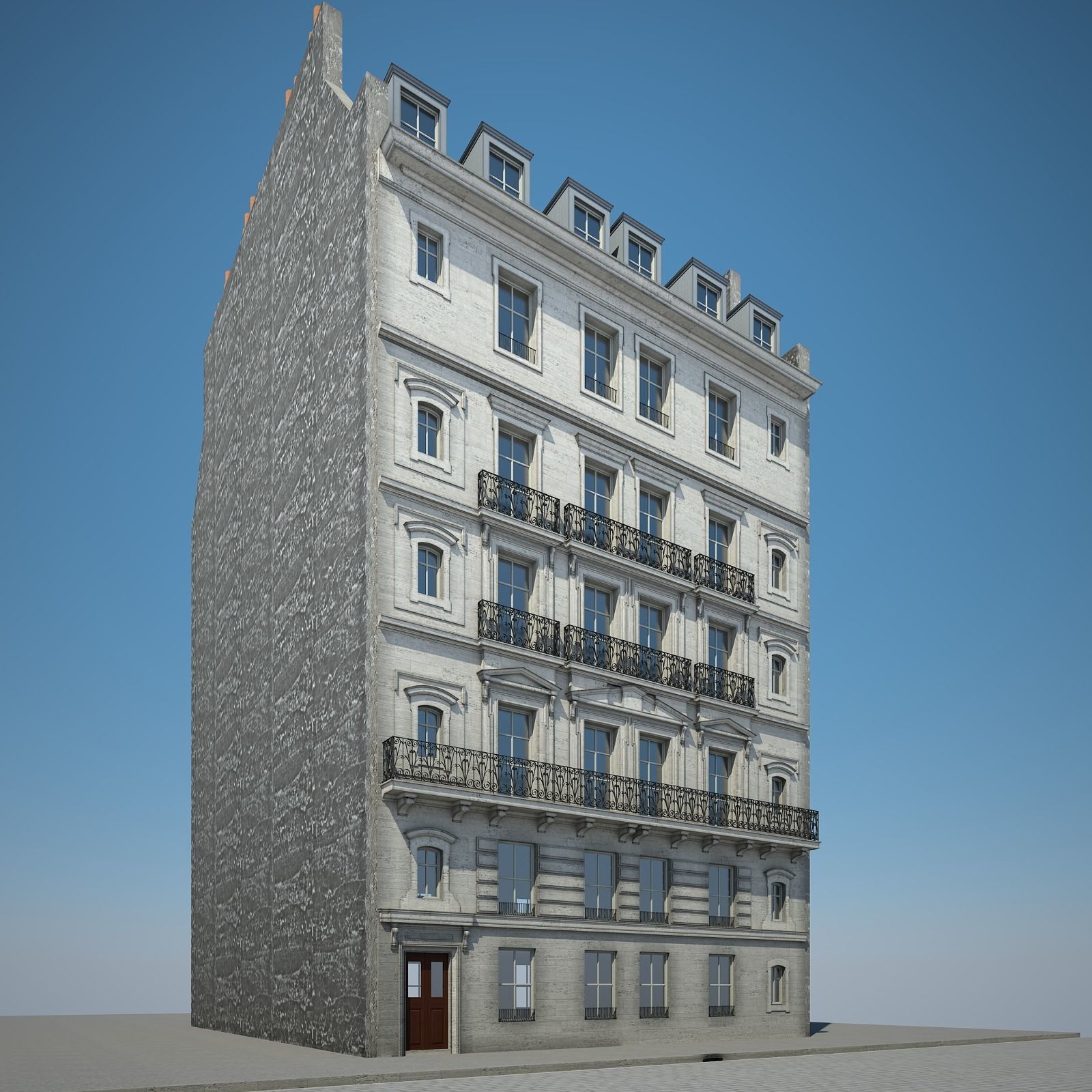 Old Building V 3D model_2