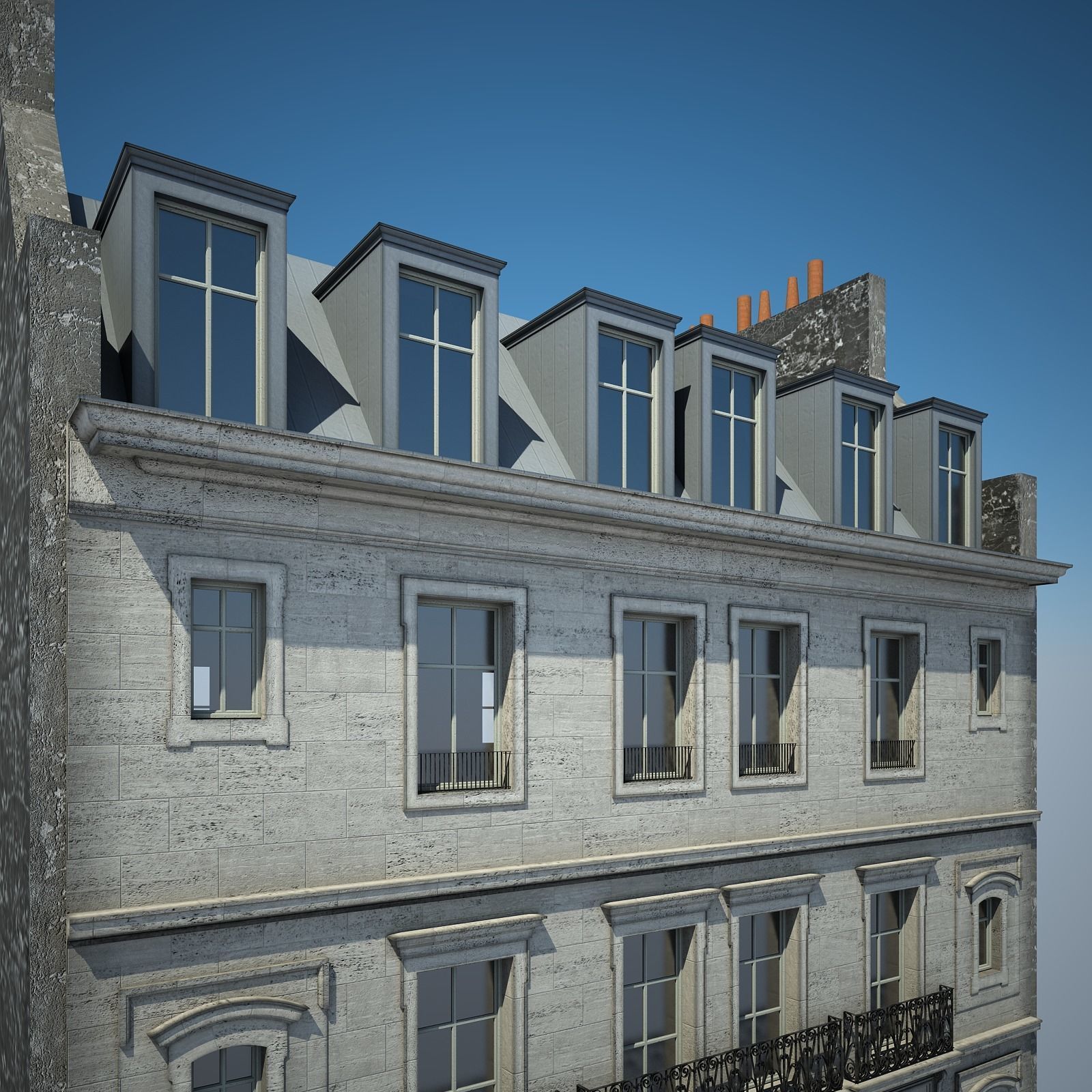 Old Building V 3D model_5