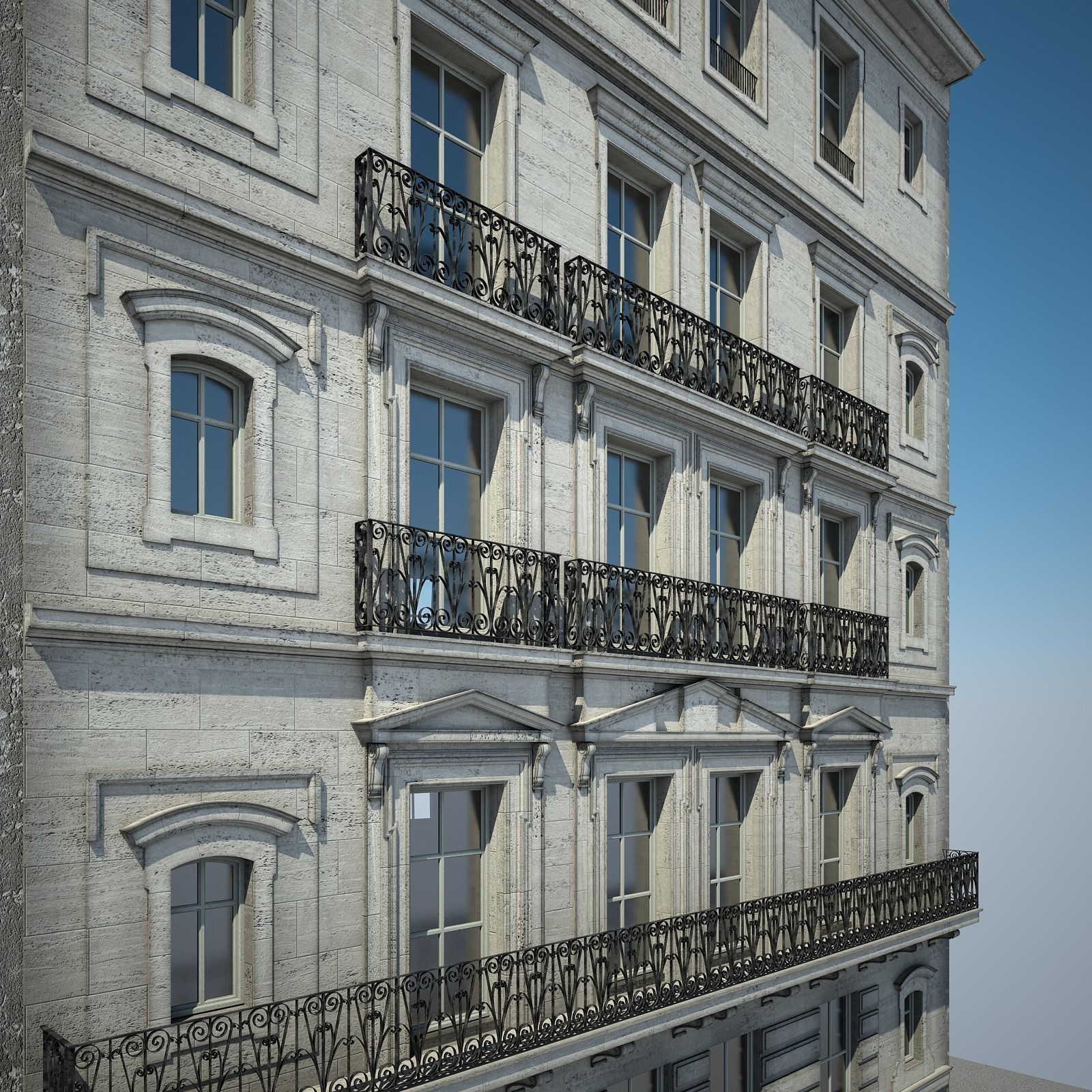 Old Building V 3D model_4