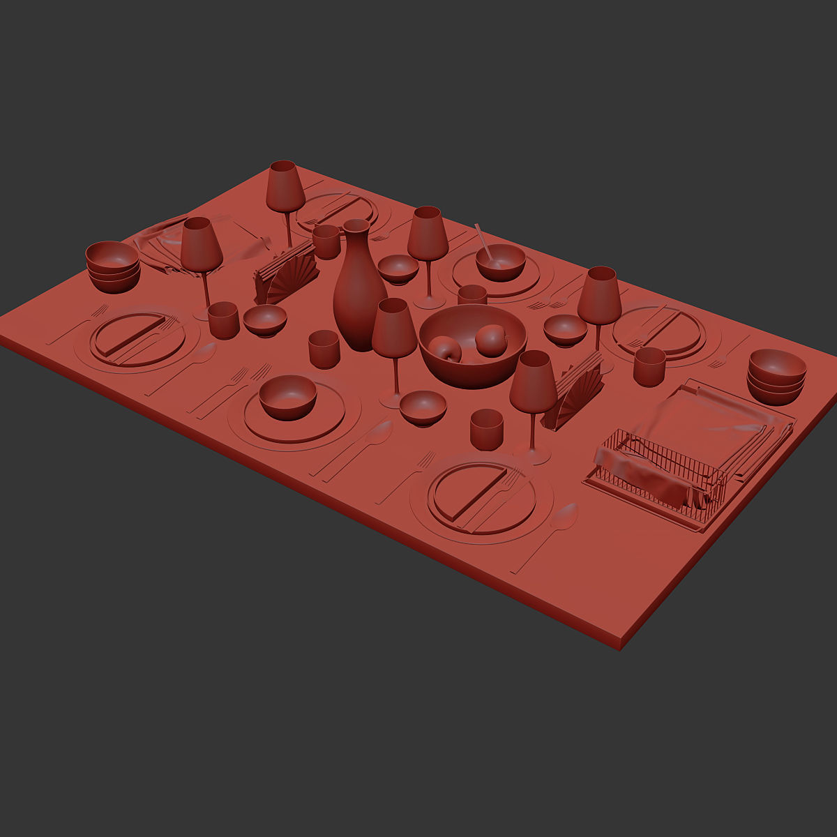 Table setting 8 3D model_3