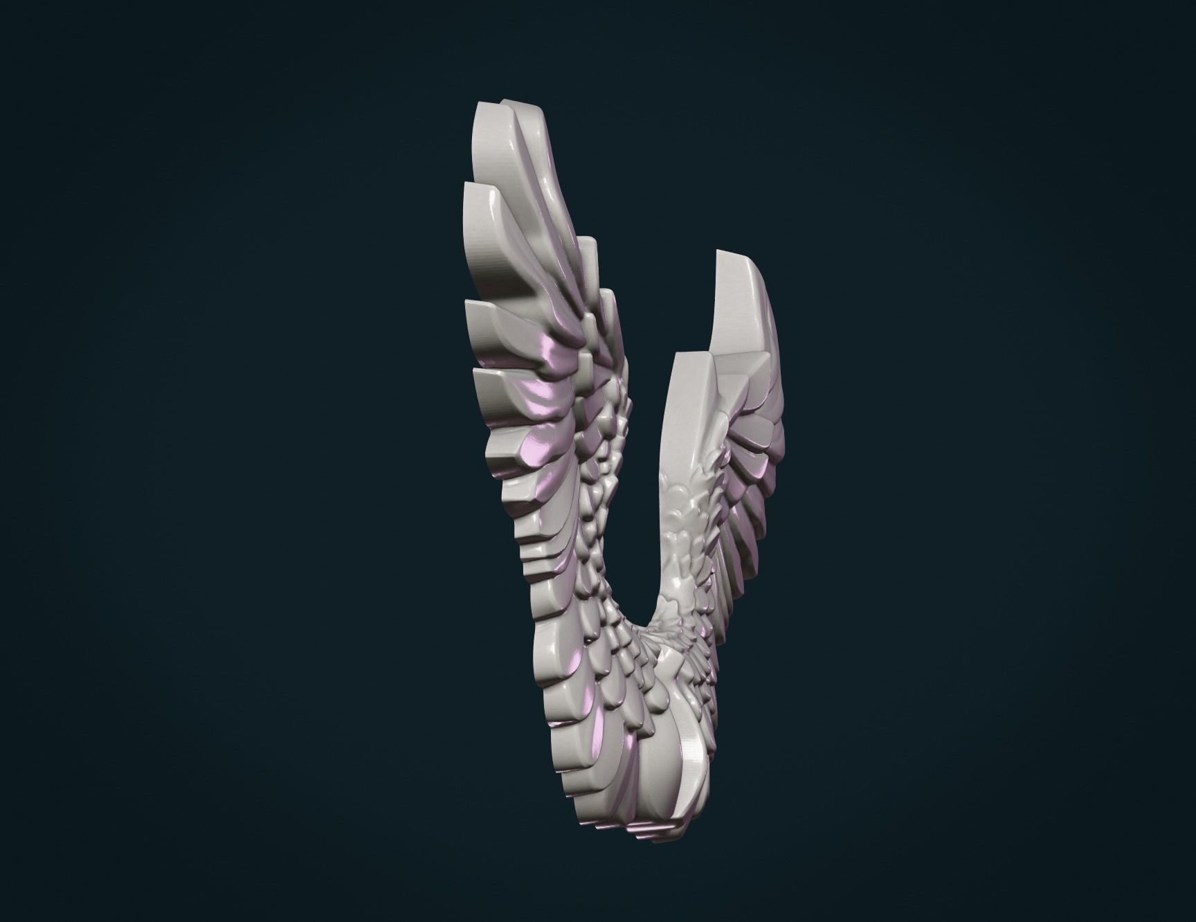 Wings Relief 3D print model_9