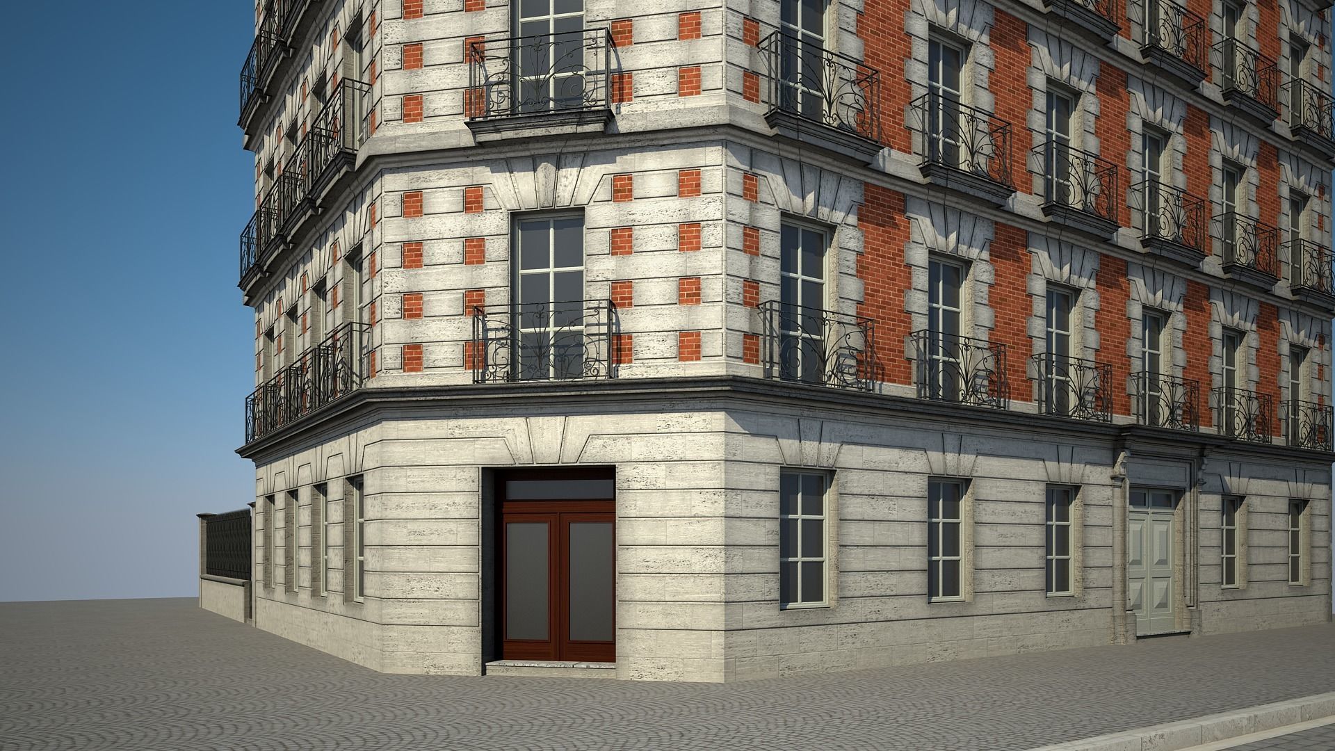 Old Building VII 3D model_4