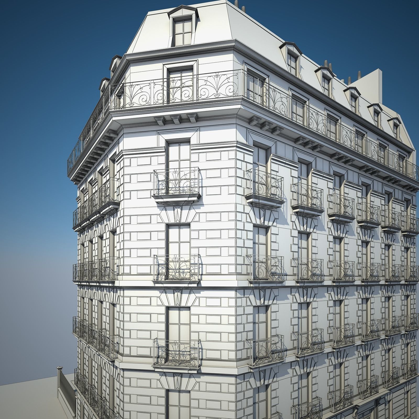 Old Building VII 3D model_13