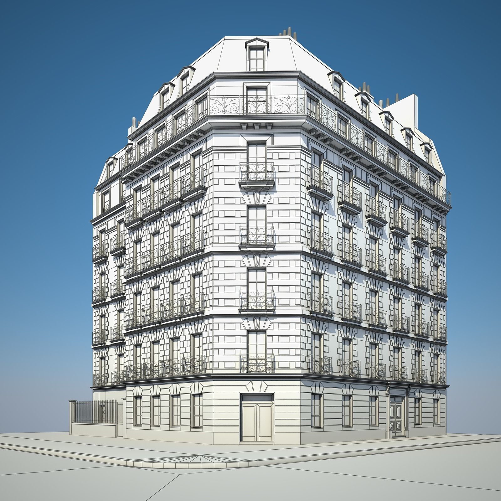 Old Building VII 3D model_8