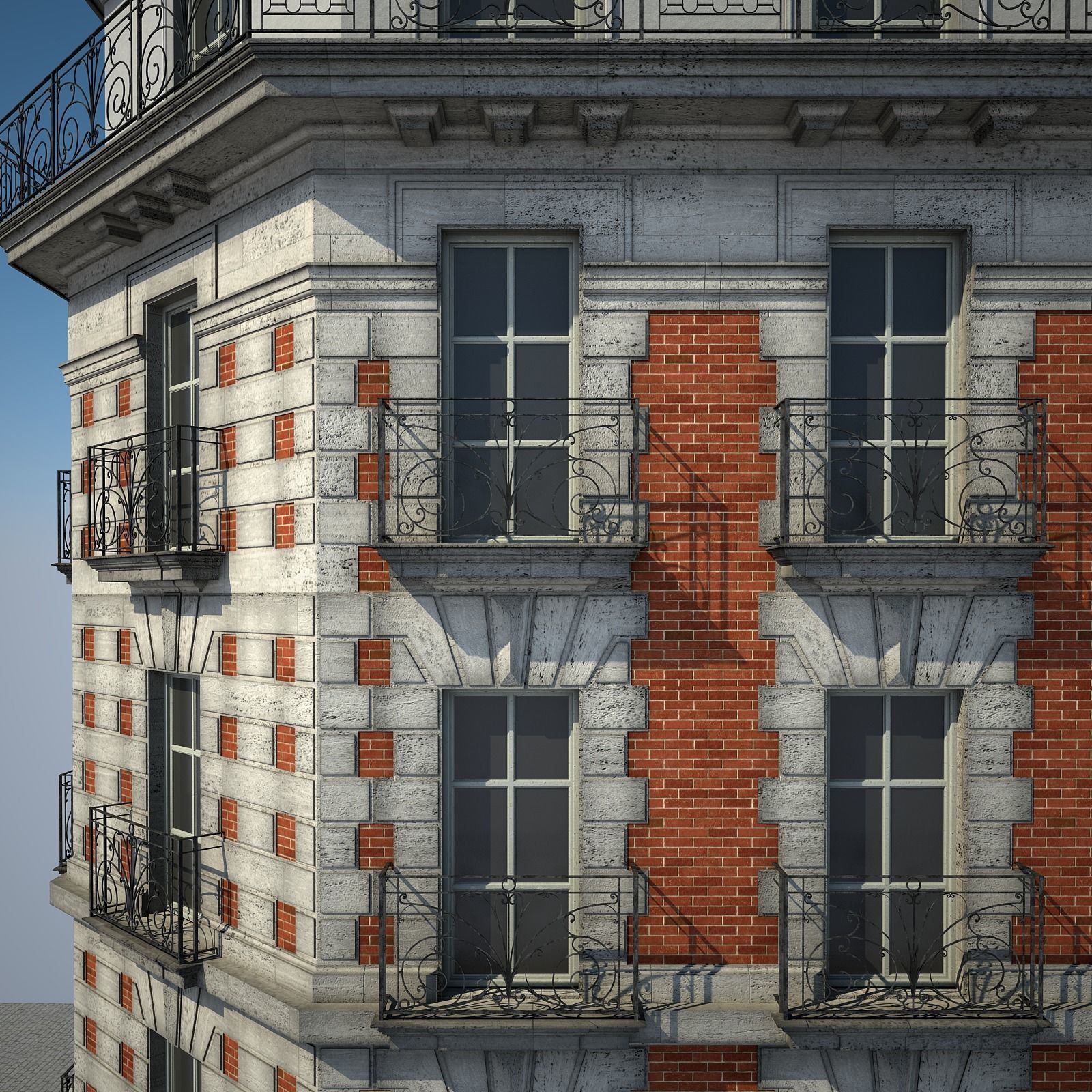 Old Building VII 3D model_6