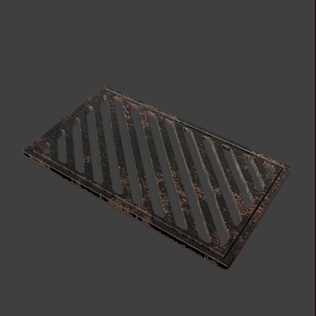 Manhole-Sewer-Drain Covers 15 PBR Texture Set Texture_20