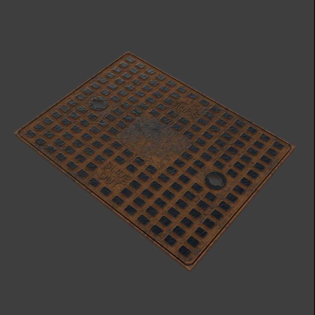 Manhole-Sewer-Drain Covers 15 PBR Texture Set Texture_5
