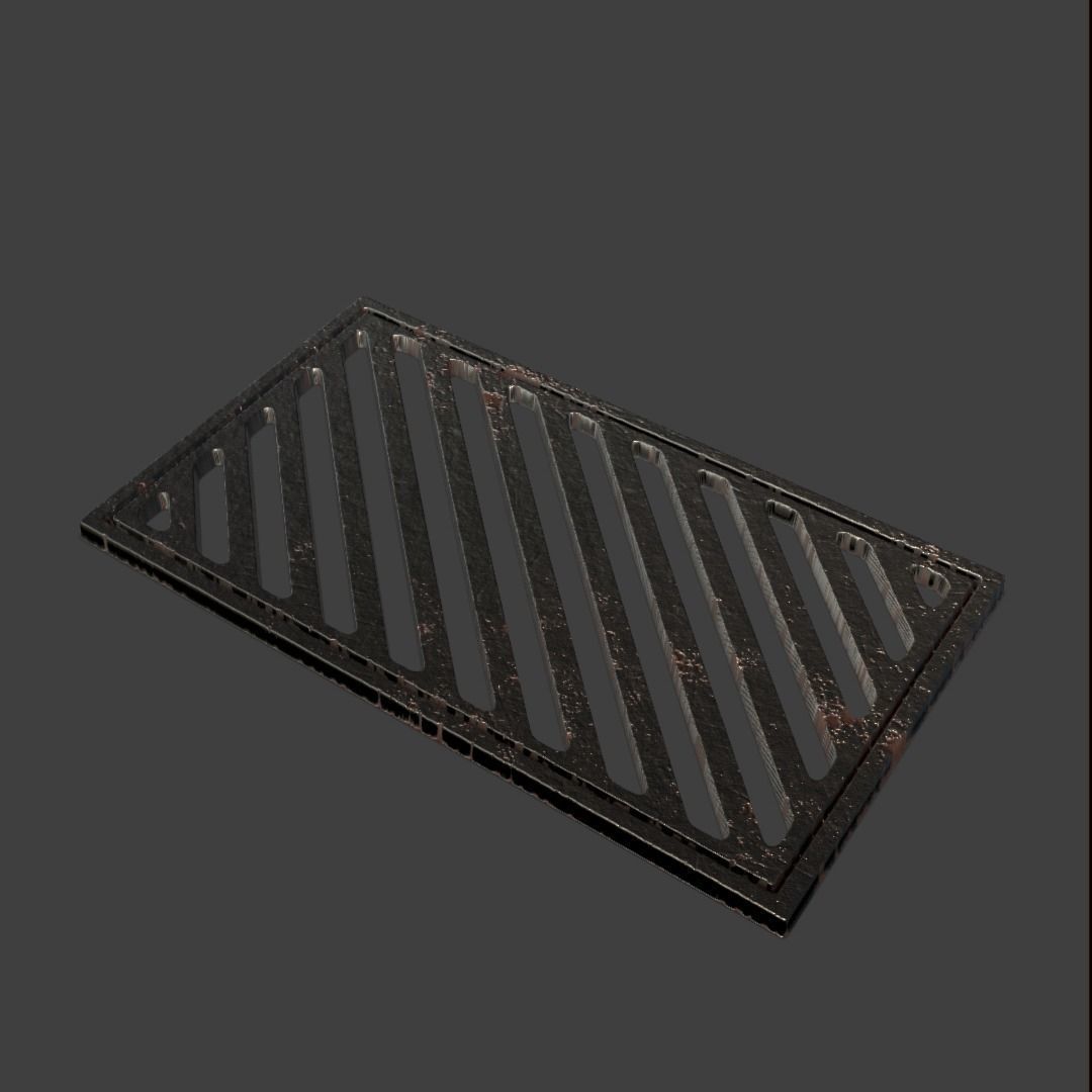 Manhole-Sewer-Drain Covers 15 PBR Texture Set Texture_19