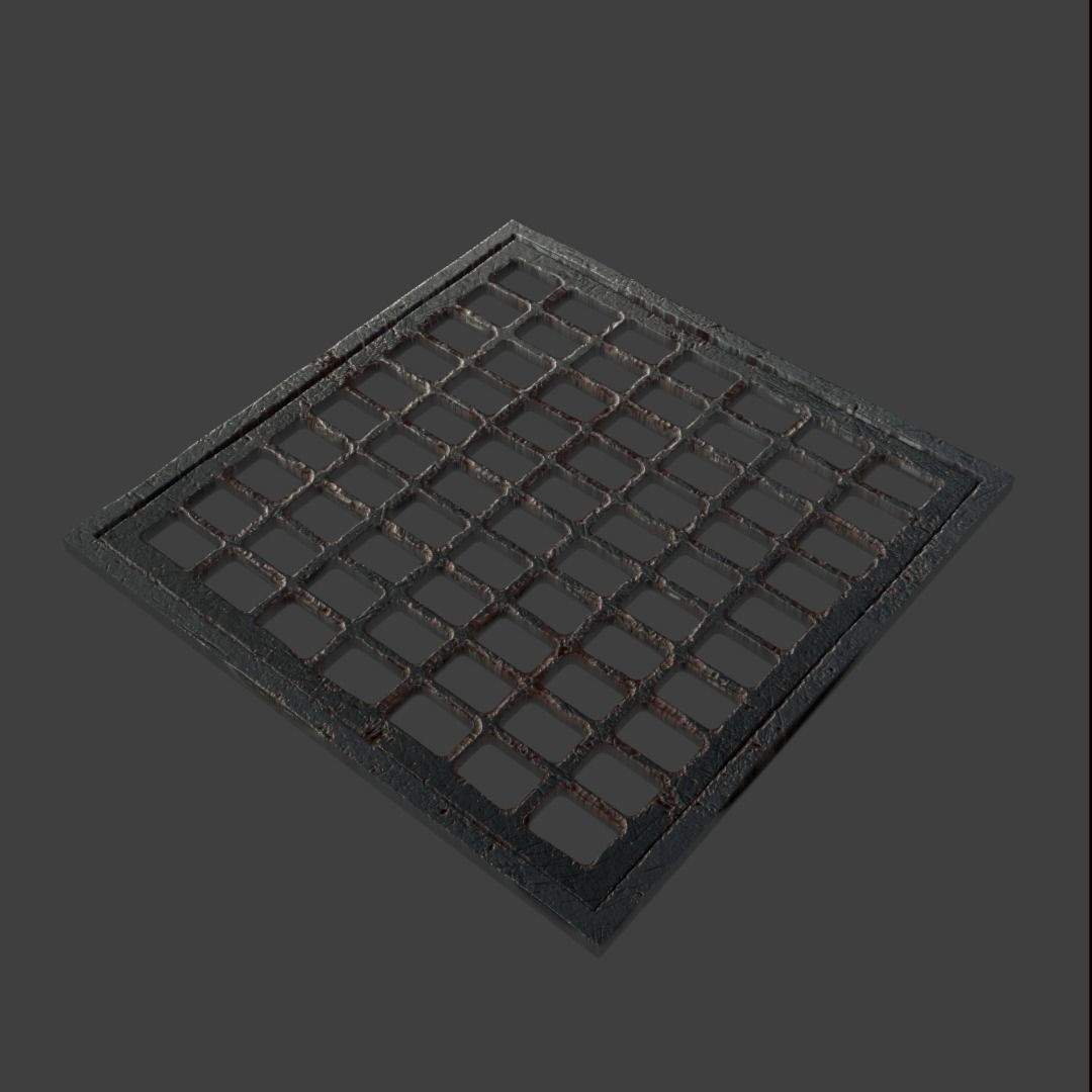 Manhole-Sewer-Drain Covers 15 PBR Texture Set Texture_39