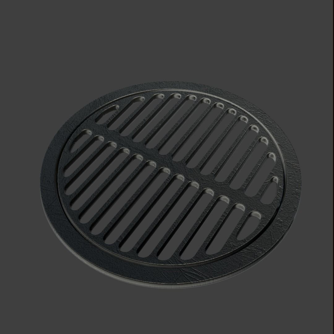 Manhole-Sewer-Drain Covers 15 PBR Texture Set Texture_30