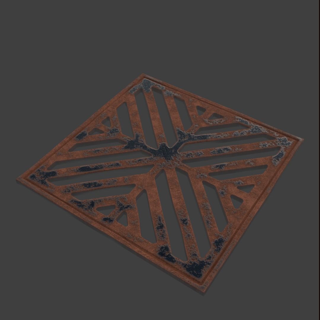 Manhole-Sewer-Drain Covers 15 PBR Texture Set Texture_13