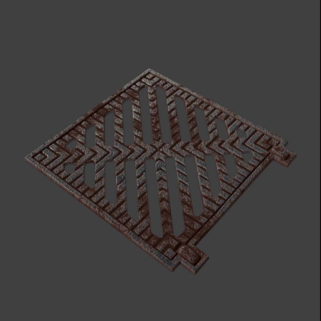 Manhole-Sewer-Drain Covers 15 PBR Texture Set Texture_45