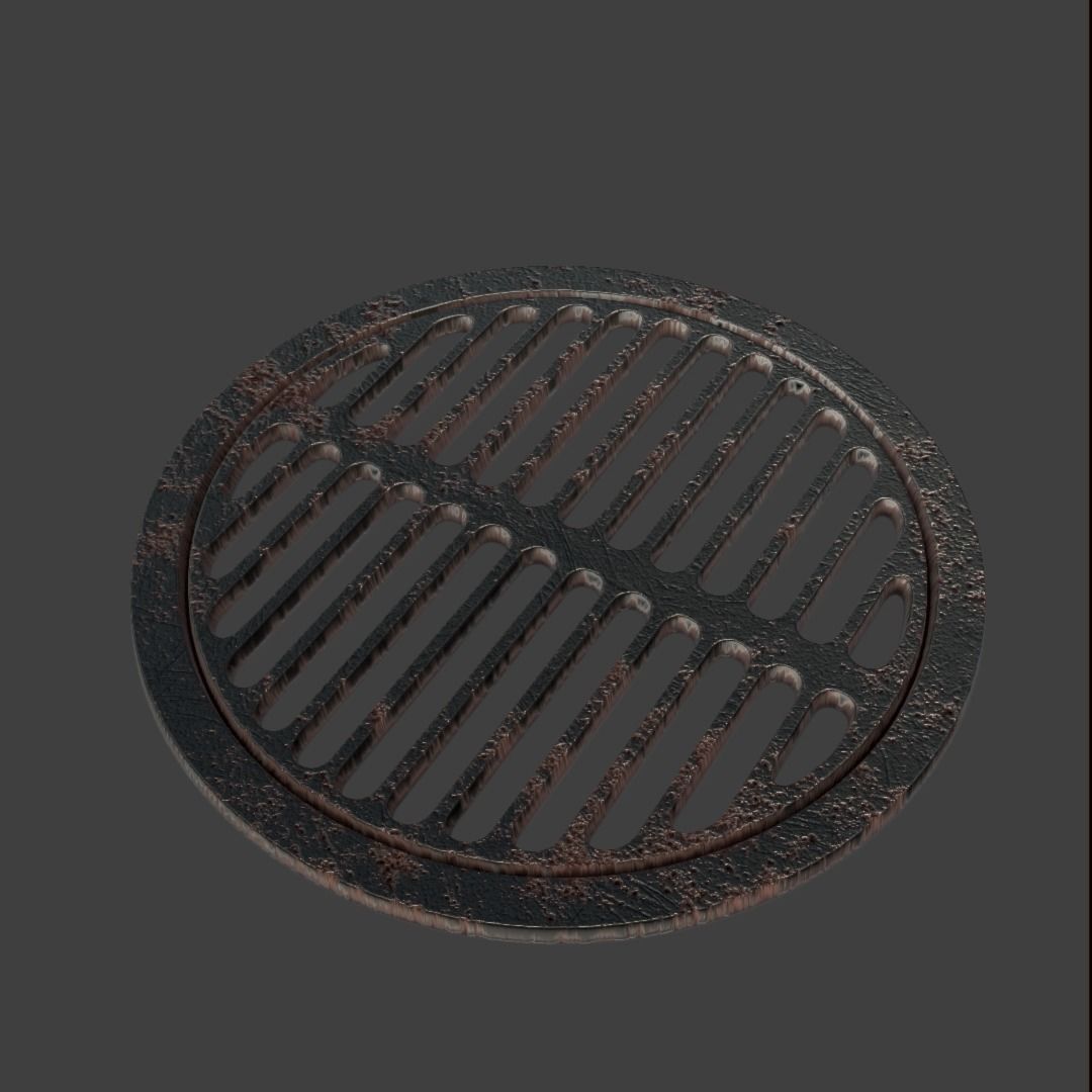 Manhole-Sewer-Drain Covers 15 PBR Texture Set Texture_32
