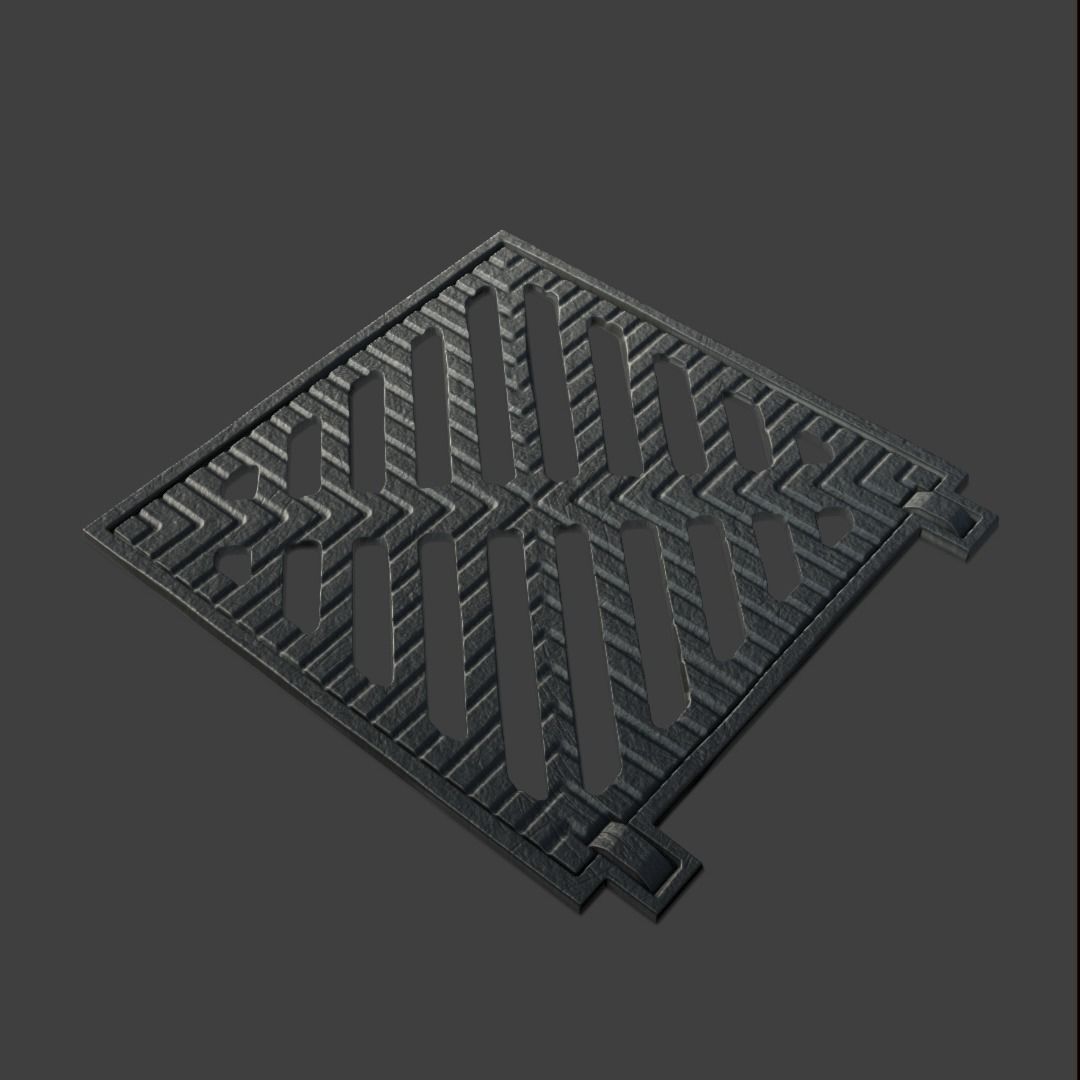 Manhole-Sewer-Drain Covers 15 PBR Texture Set Texture_42