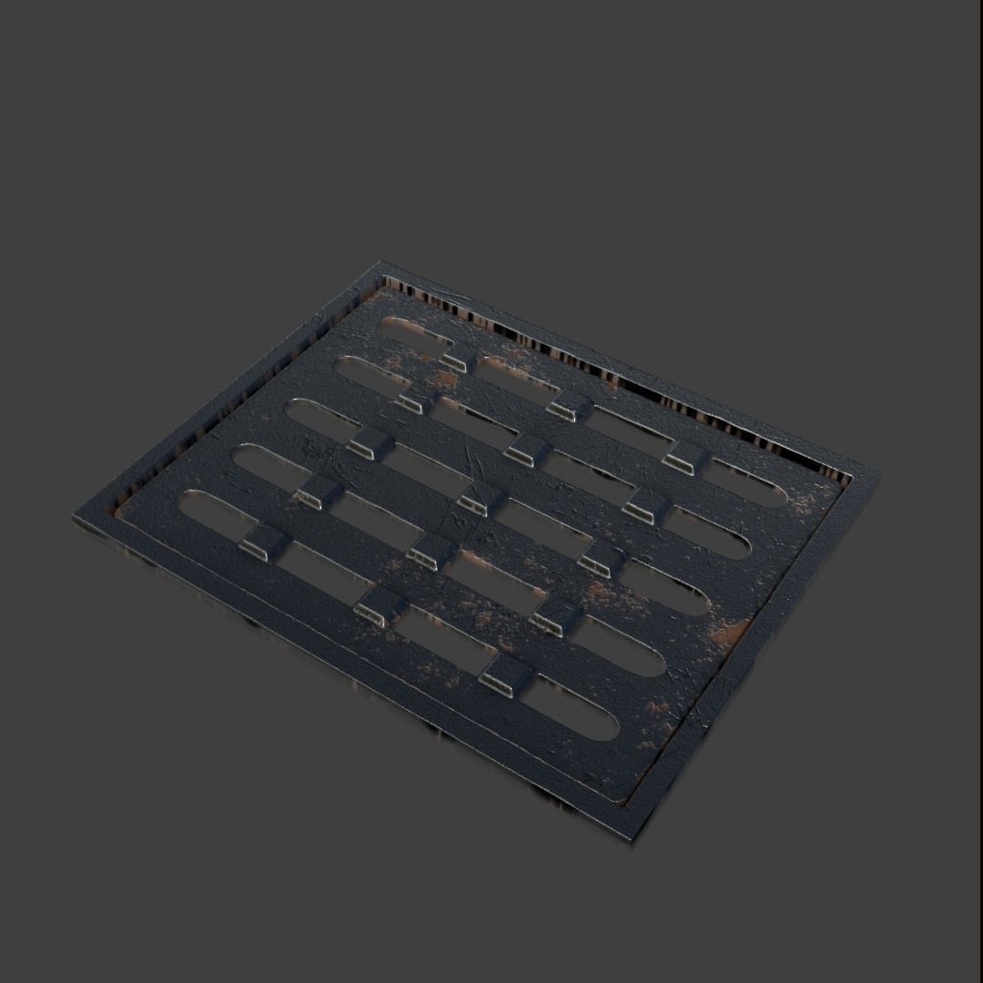 Manhole-Sewer-Drain Covers 15 PBR Texture Set Texture_15