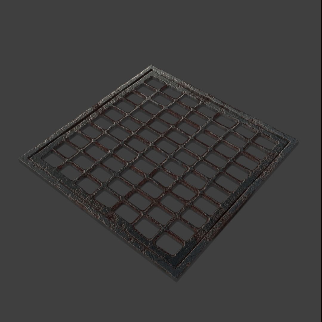 Manhole-Sewer-Drain Covers 15 PBR Texture Set Texture_40