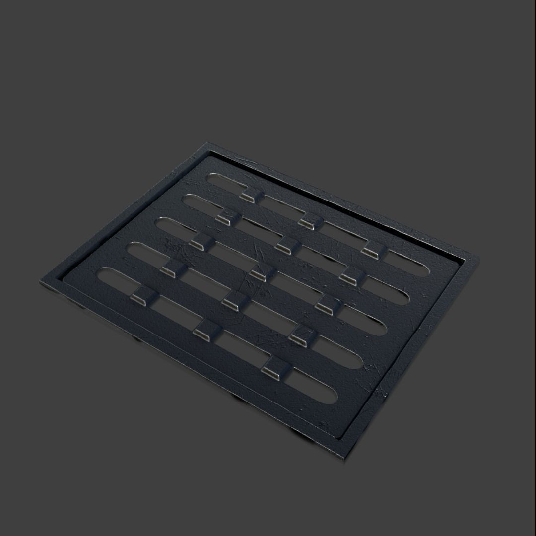 Manhole-Sewer-Drain Covers 15 PBR Texture Set Texture_14