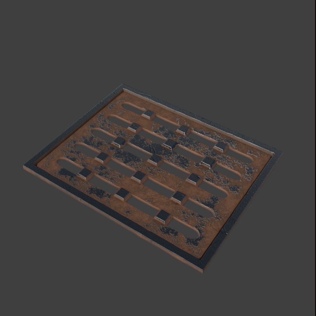 Manhole-Sewer-Drain Covers 15 PBR Texture Set Texture_17
