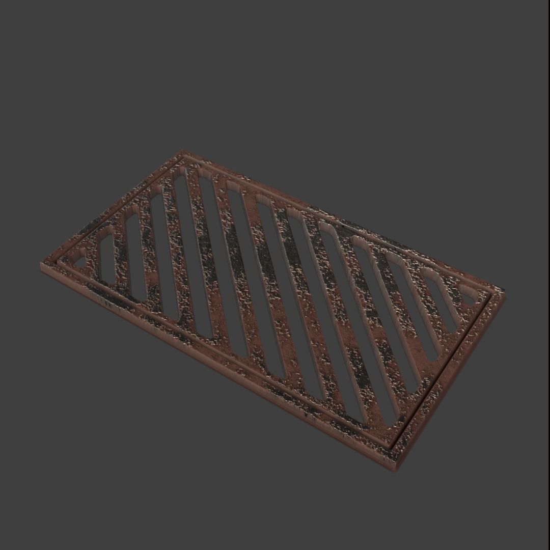 Manhole-Sewer-Drain Covers 15 PBR Texture Set Texture_21