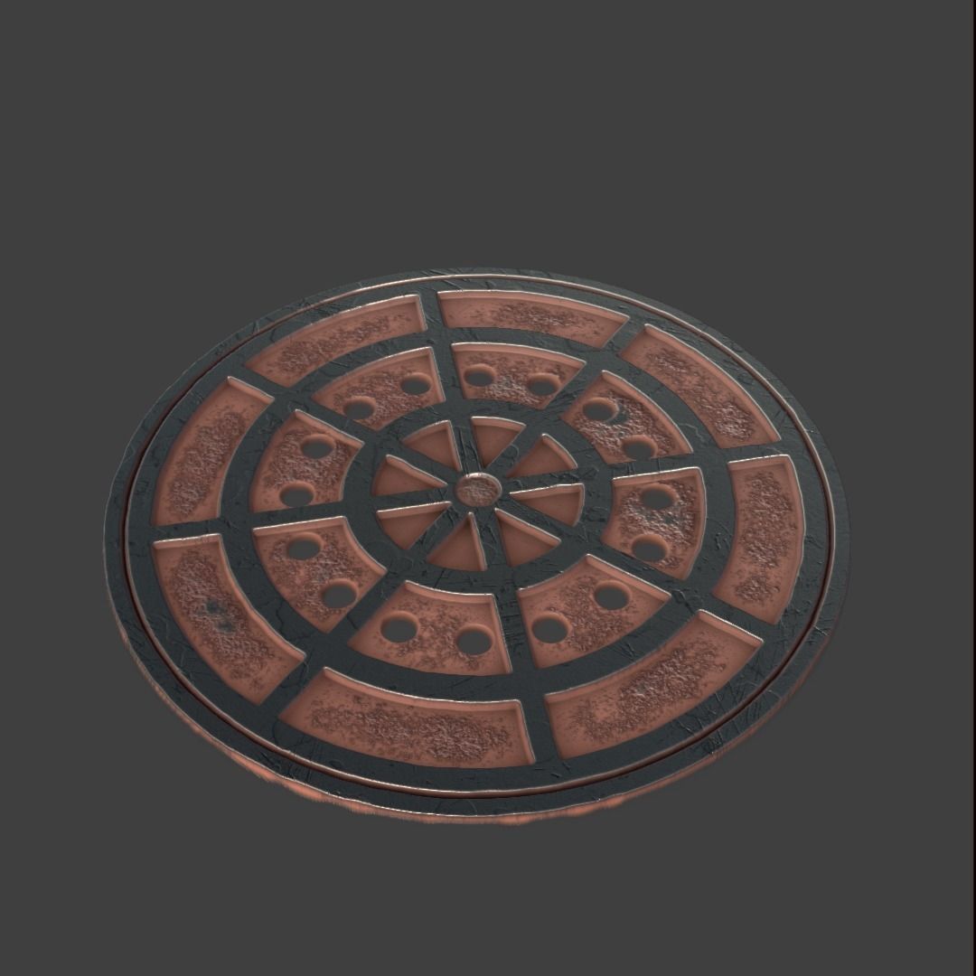 Manhole-Sewer-Drain Covers 15 PBR Texture Set Texture_25
