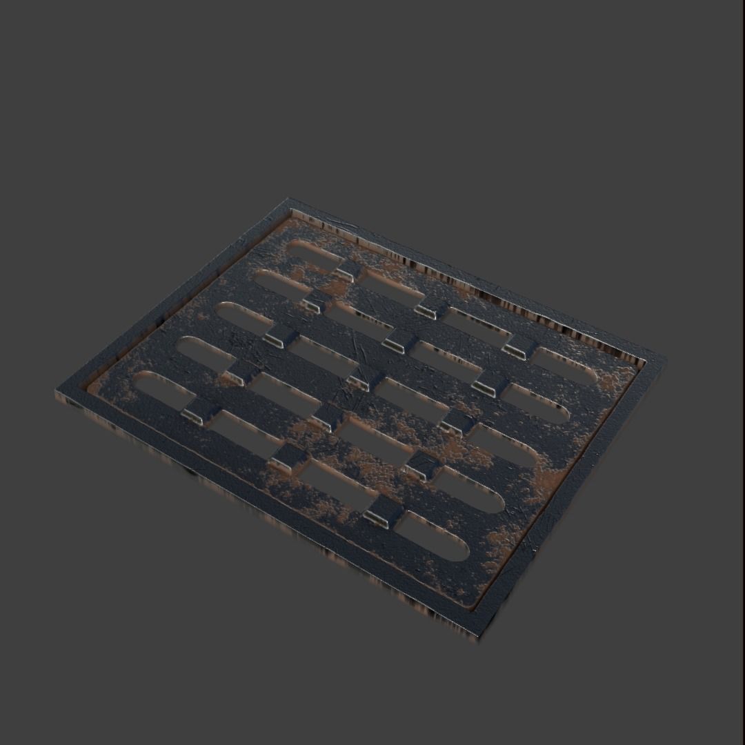 Manhole-Sewer-Drain Covers 15 PBR Texture Set Texture_16
