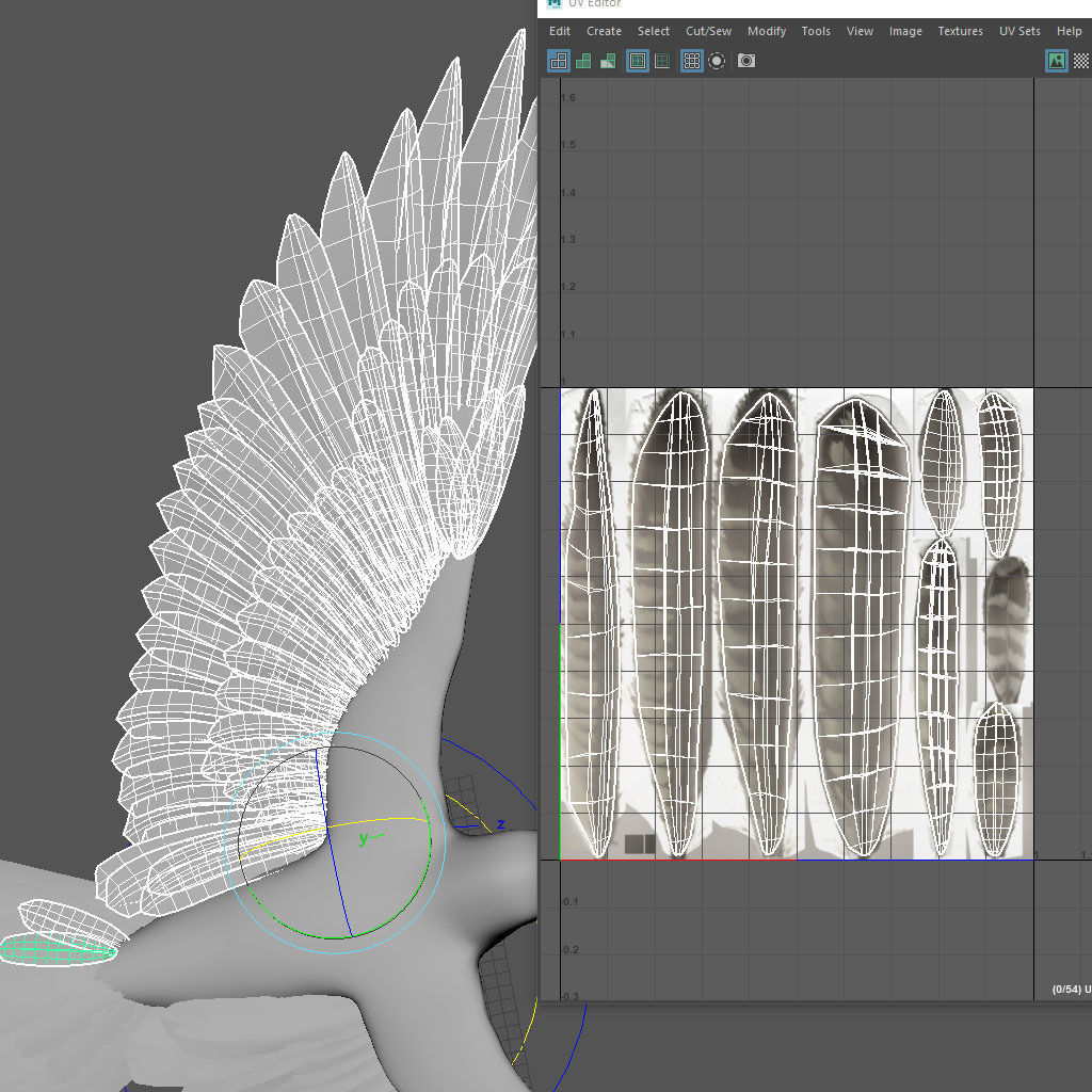 Falcon in flight 3D model_10