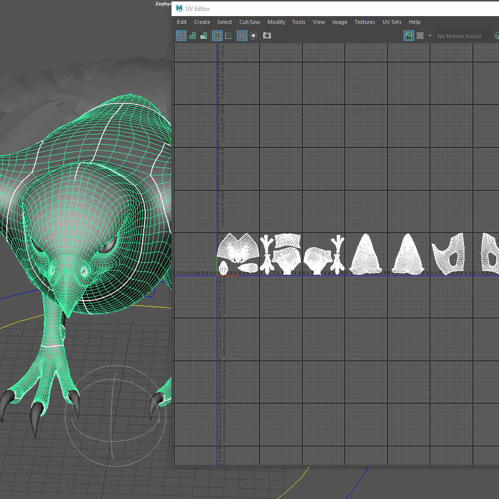 Falcon in flight 3D model_9