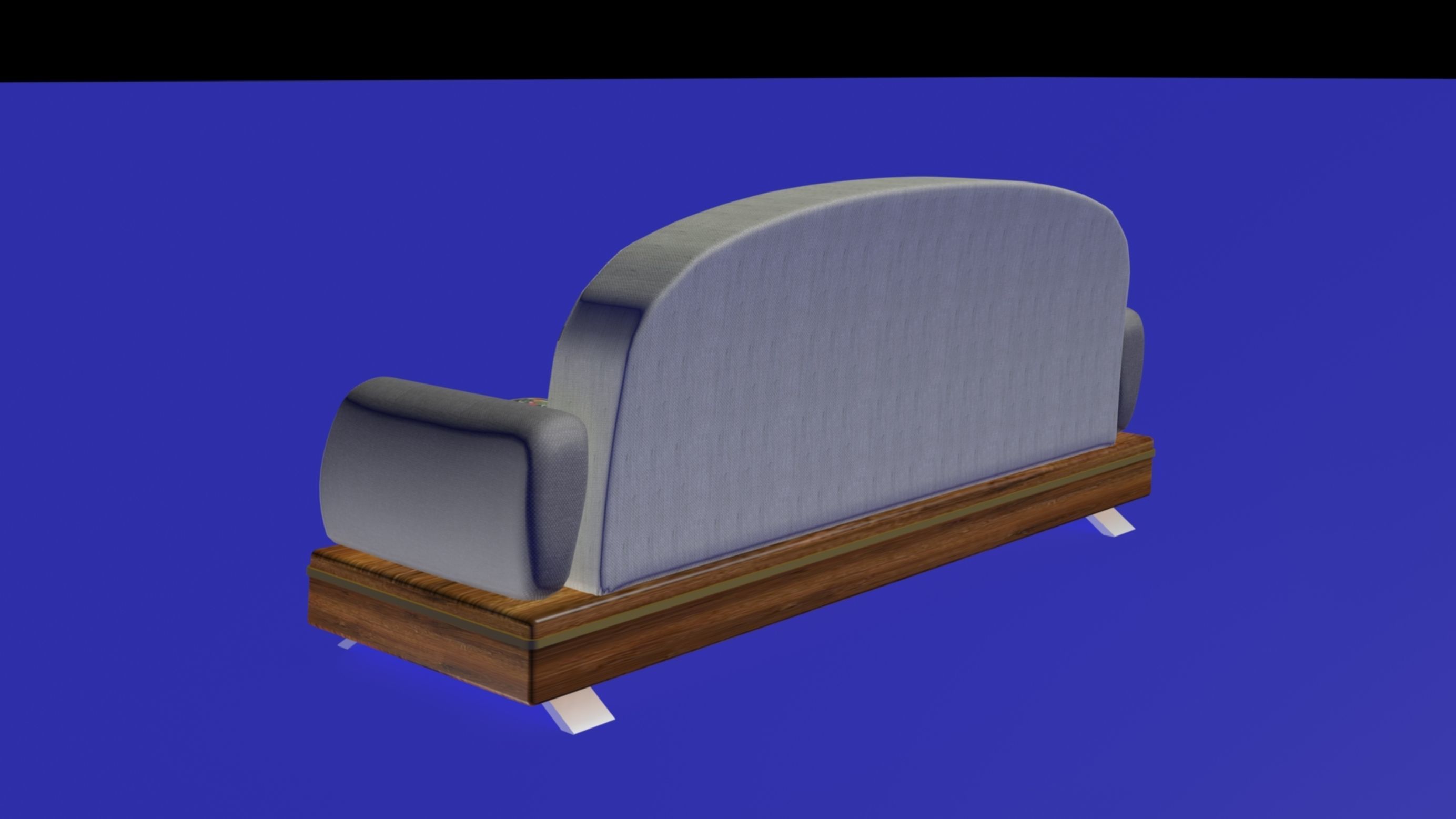 Sofa rounded chesterfield 3D model_7