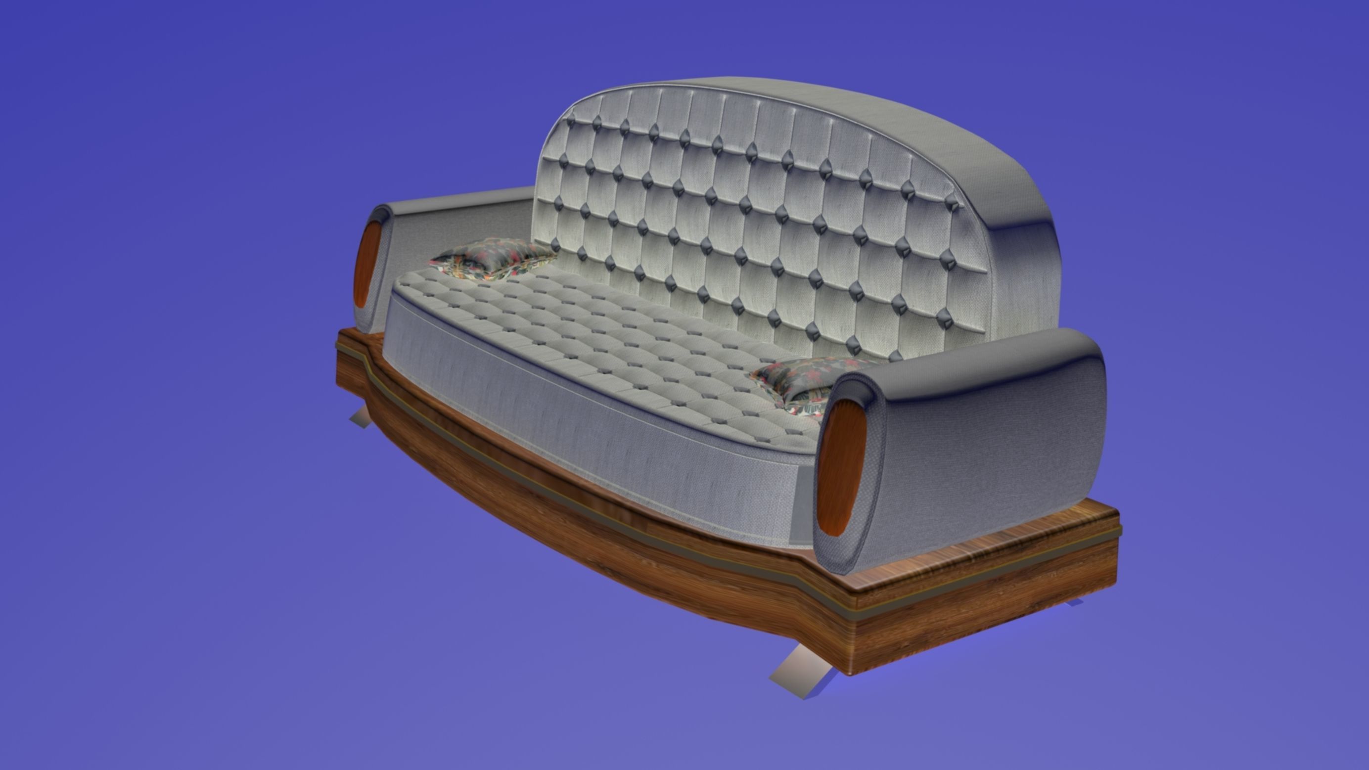 Sofa rounded chesterfield 3D model_6