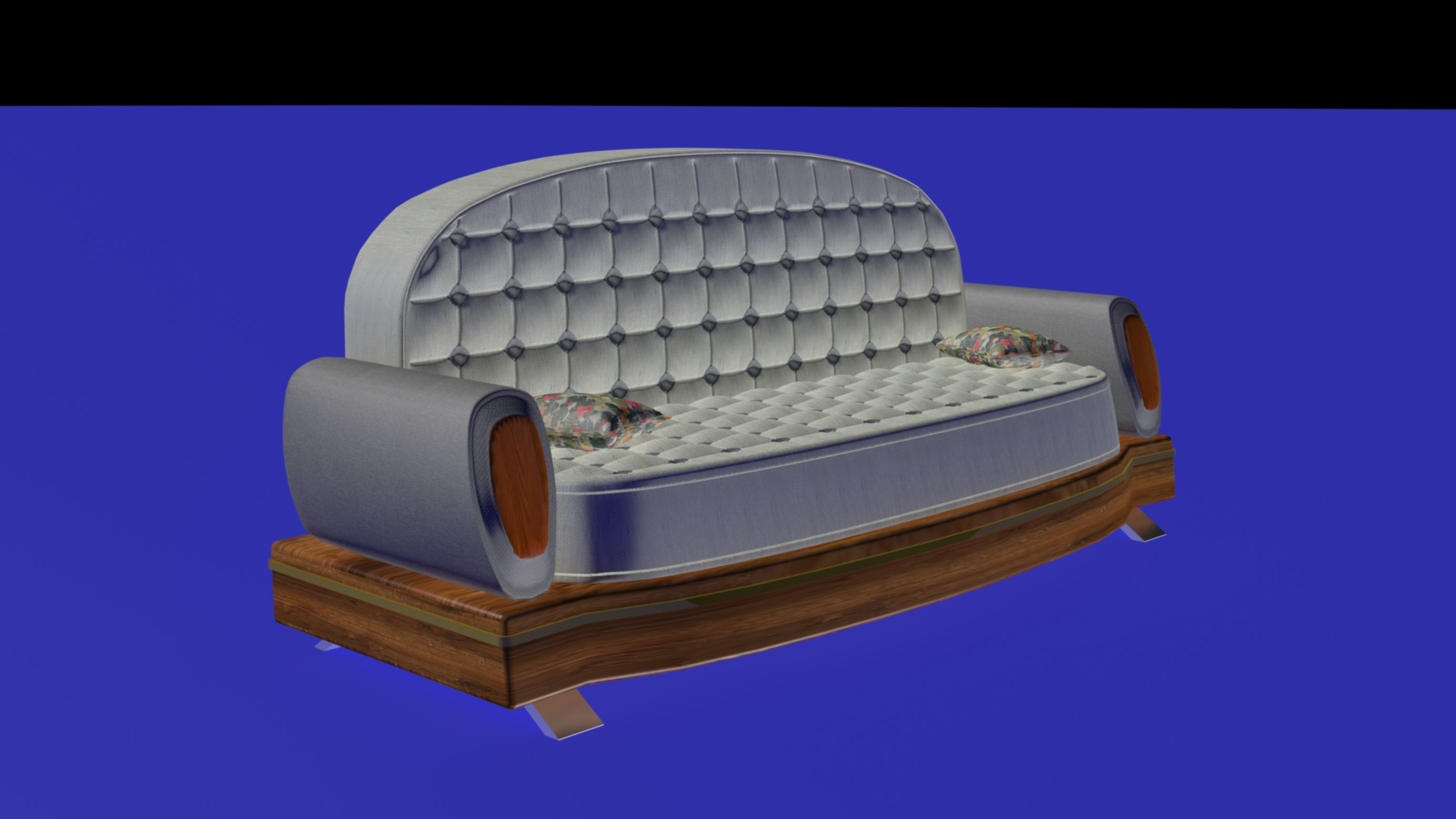 Sofa rounded chesterfield 3D model_9