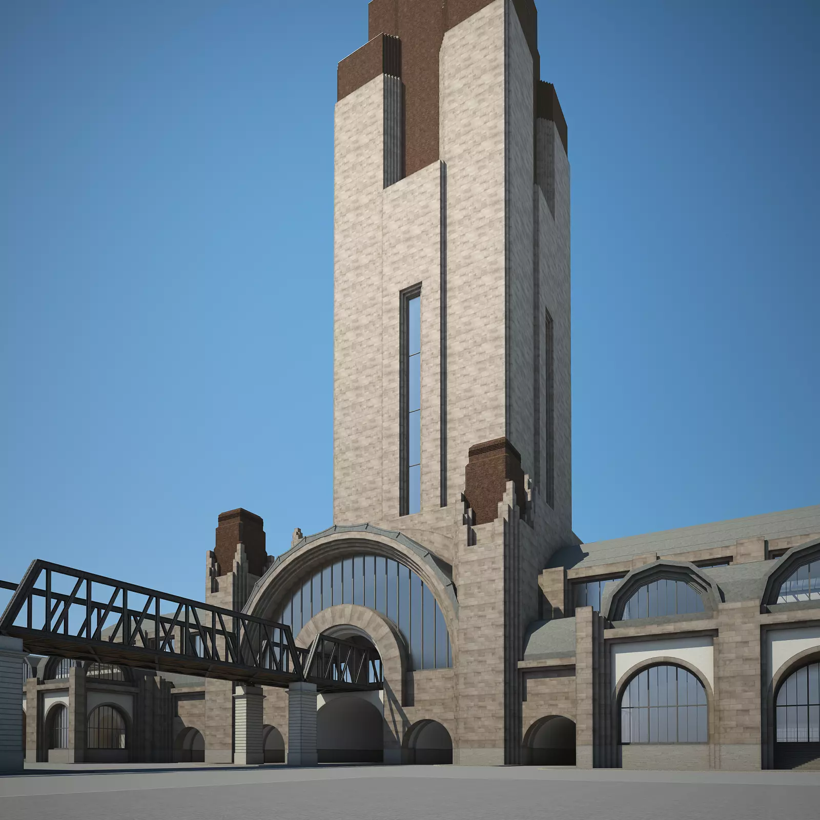 Train Station 3D model_0