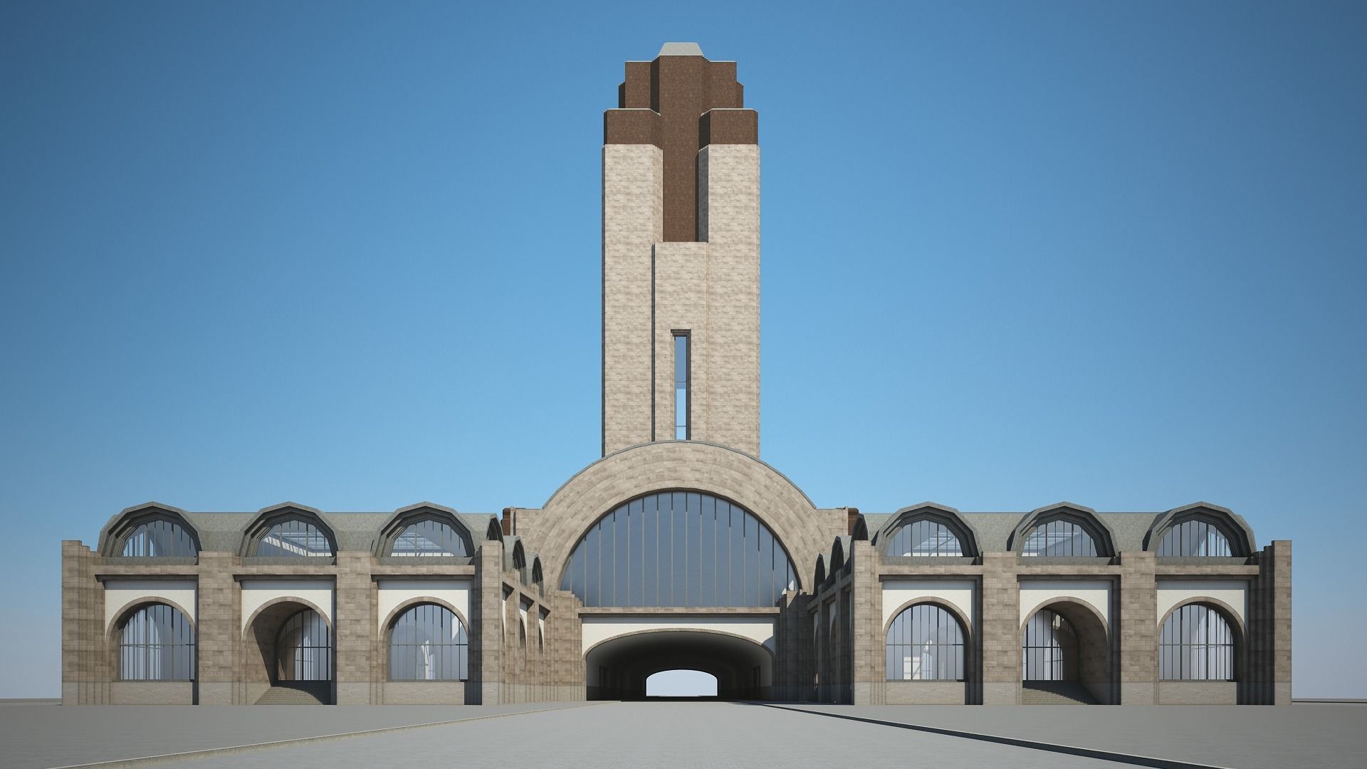 Train Station 3D model_2