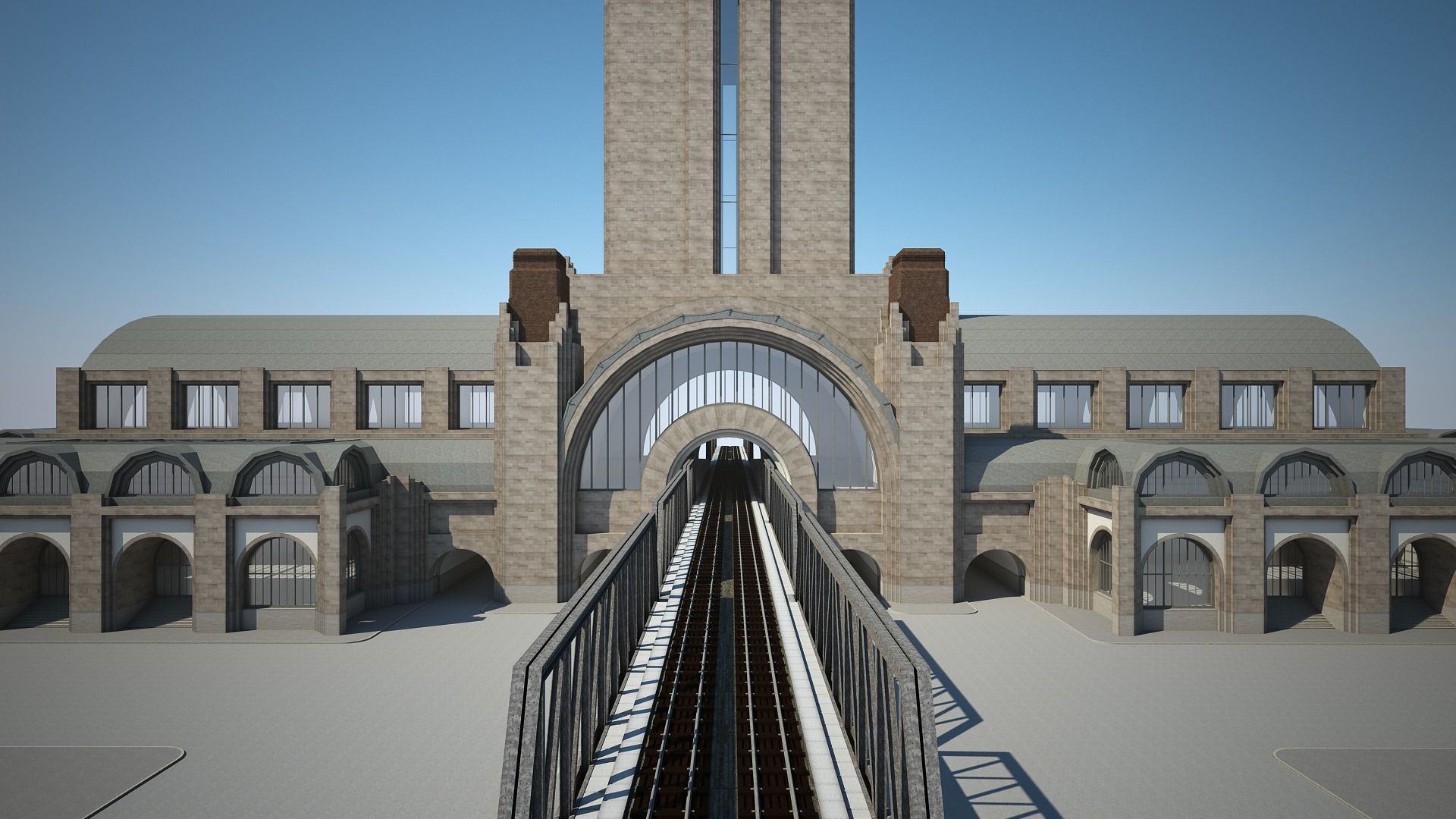 Train Station 3D model_12