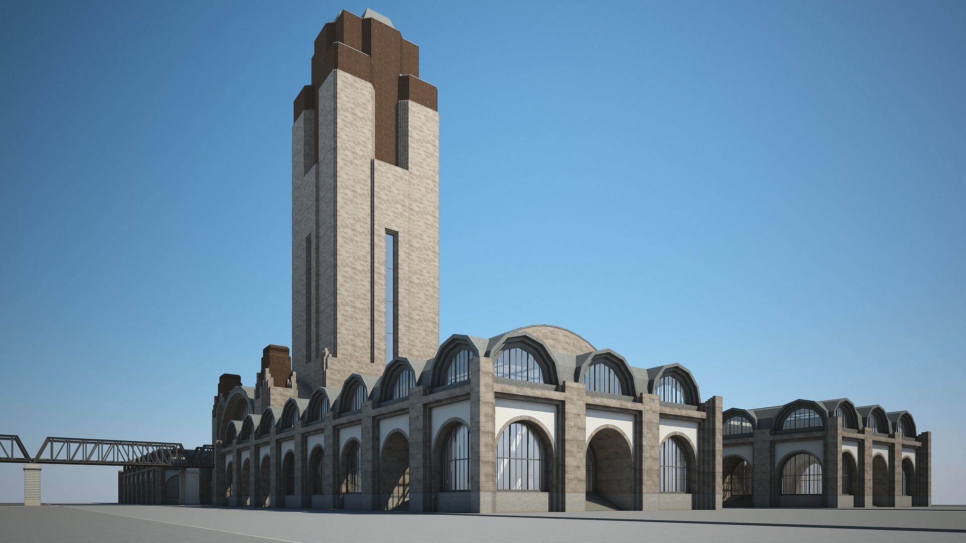 Train Station 3D model_3