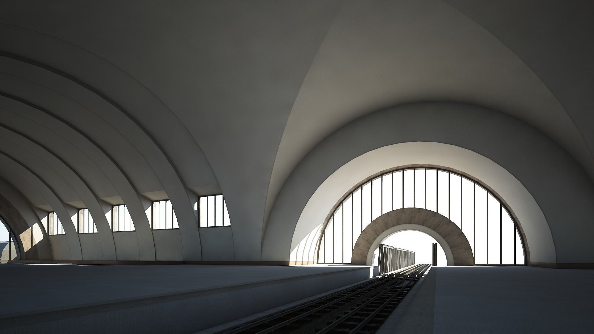 Train Station 3D model_11