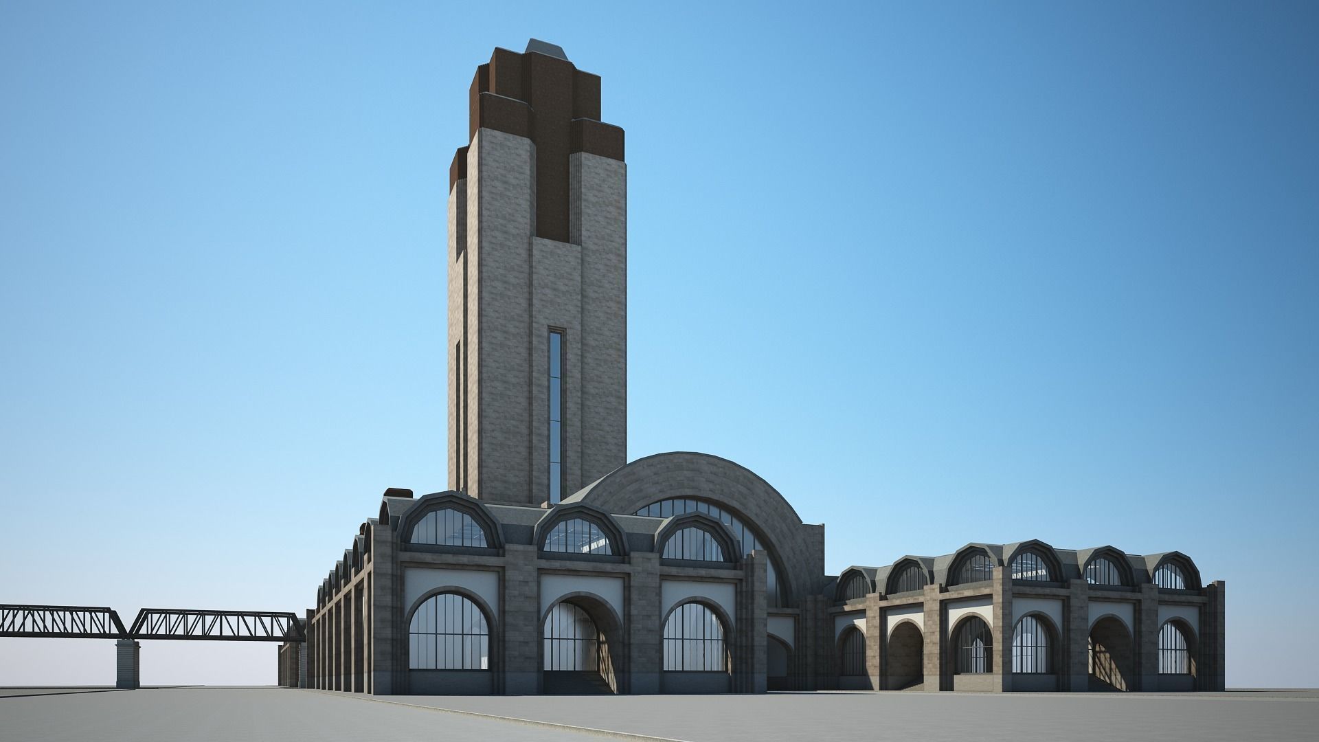 Train Station 3D model_5