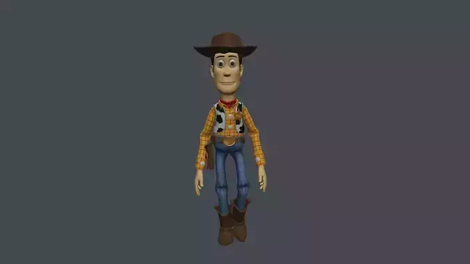 WUDY-004 Walking Animation Low-poly 3D model