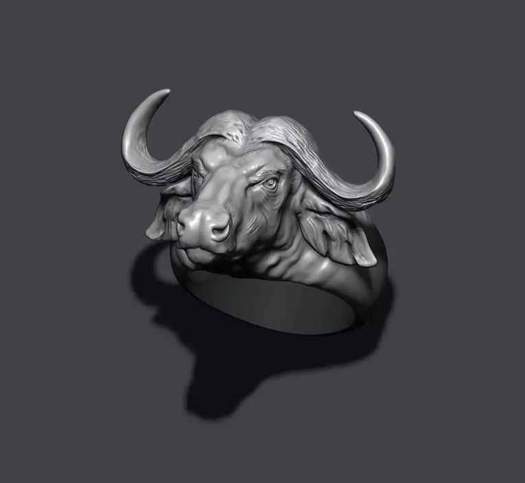 Buffalo ring 3D print model_0