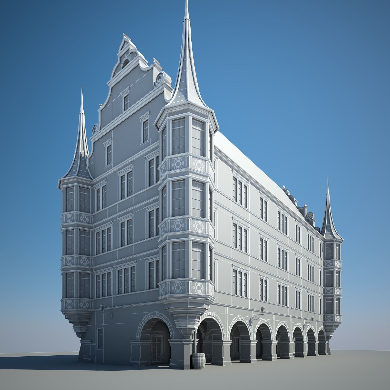 Scale Model Renaissance Building Renaissance House I 3D model | CGTrader