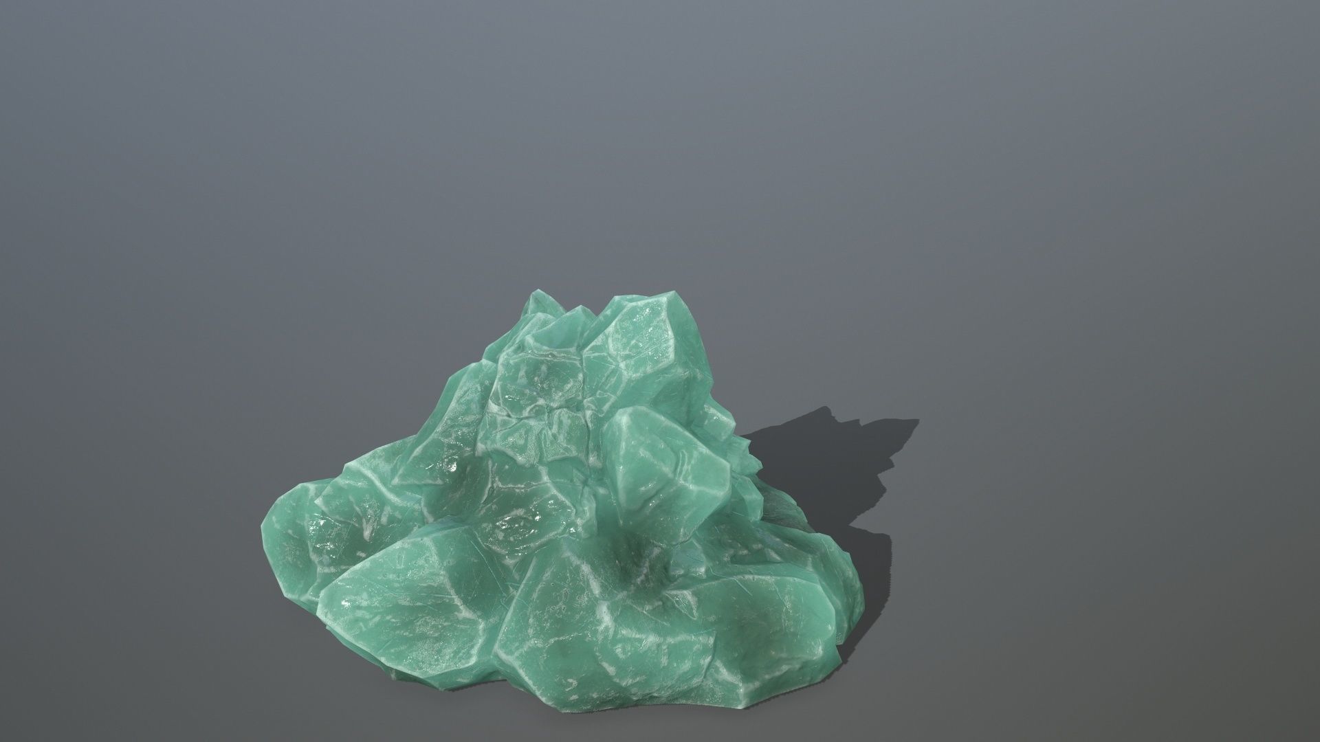 Rock Set amethyst crystal Low-poly 3D model_22