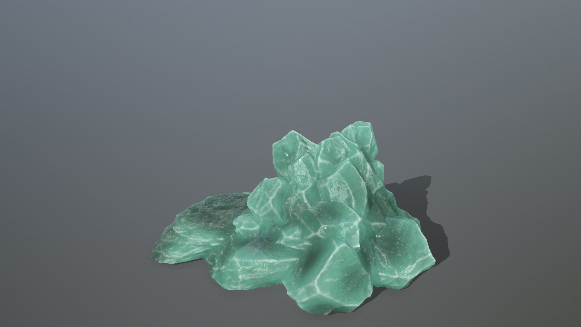 Rock Set amethyst crystal Low-poly 3D model_25