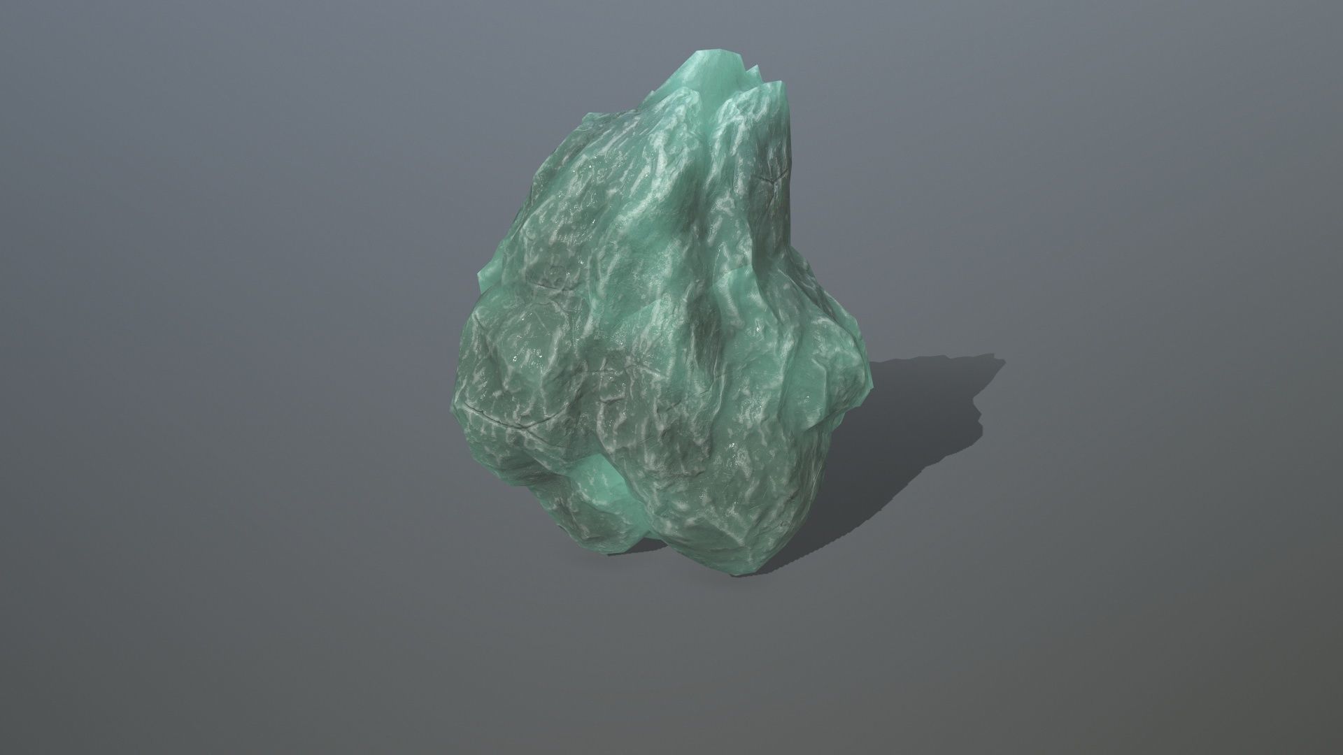 Rock Set amethyst crystal Low-poly 3D model_4