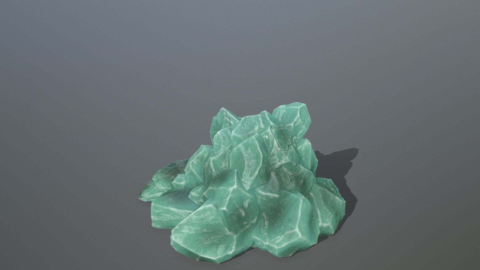 Rock Set amethyst crystal Low-poly 3D model_24