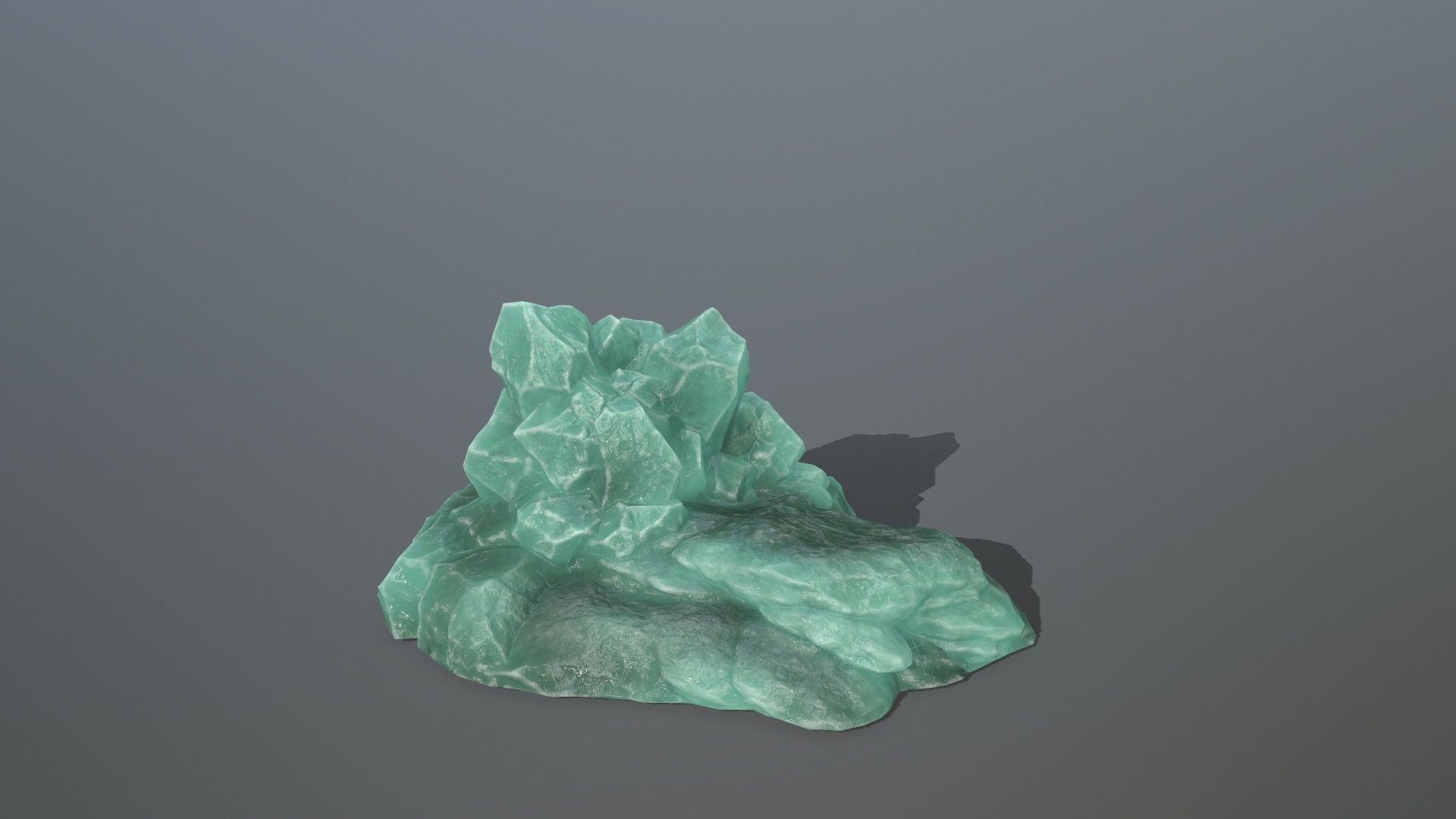 Rock Set amethyst crystal Low-poly 3D model_19