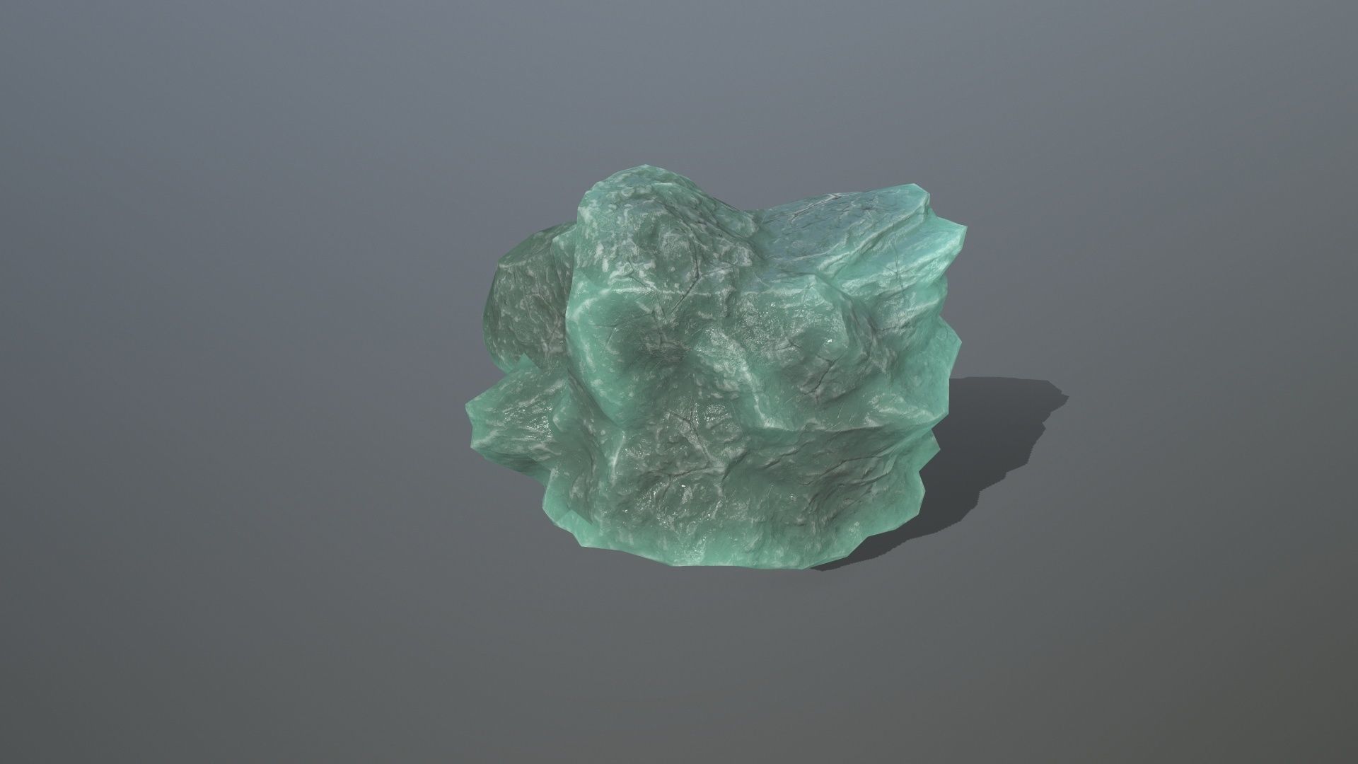 Rock Set amethyst crystal Low-poly 3D model_2