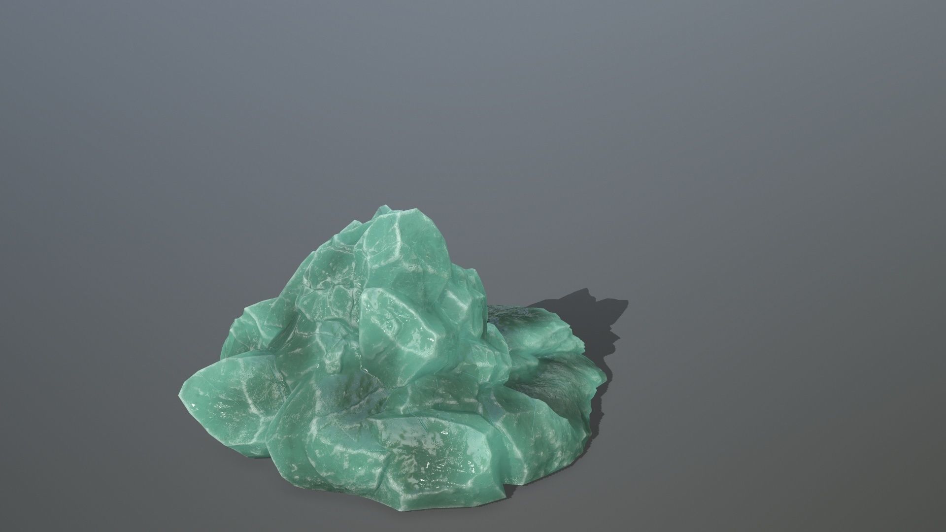 Rock Set amethyst crystal Low-poly 3D model_21