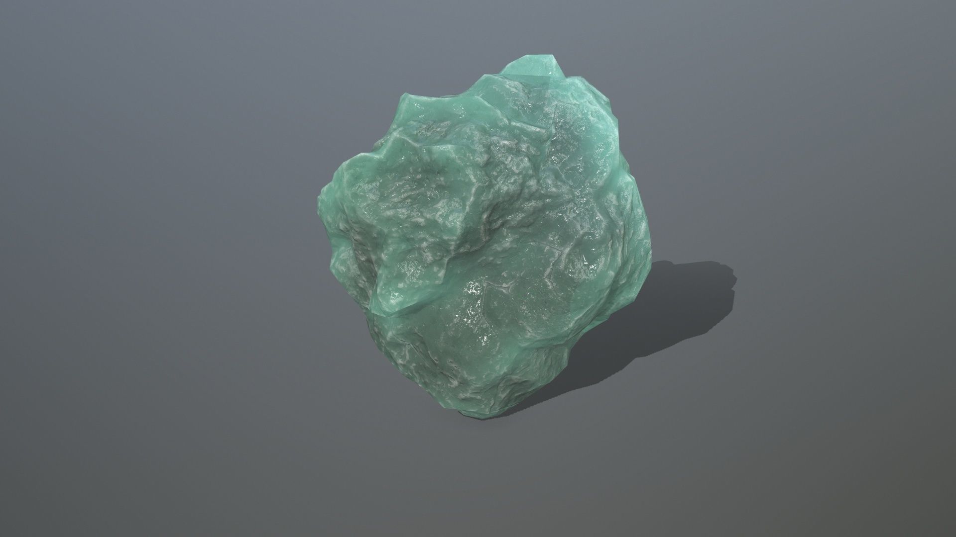 Rock Set amethyst crystal Low-poly 3D model_5