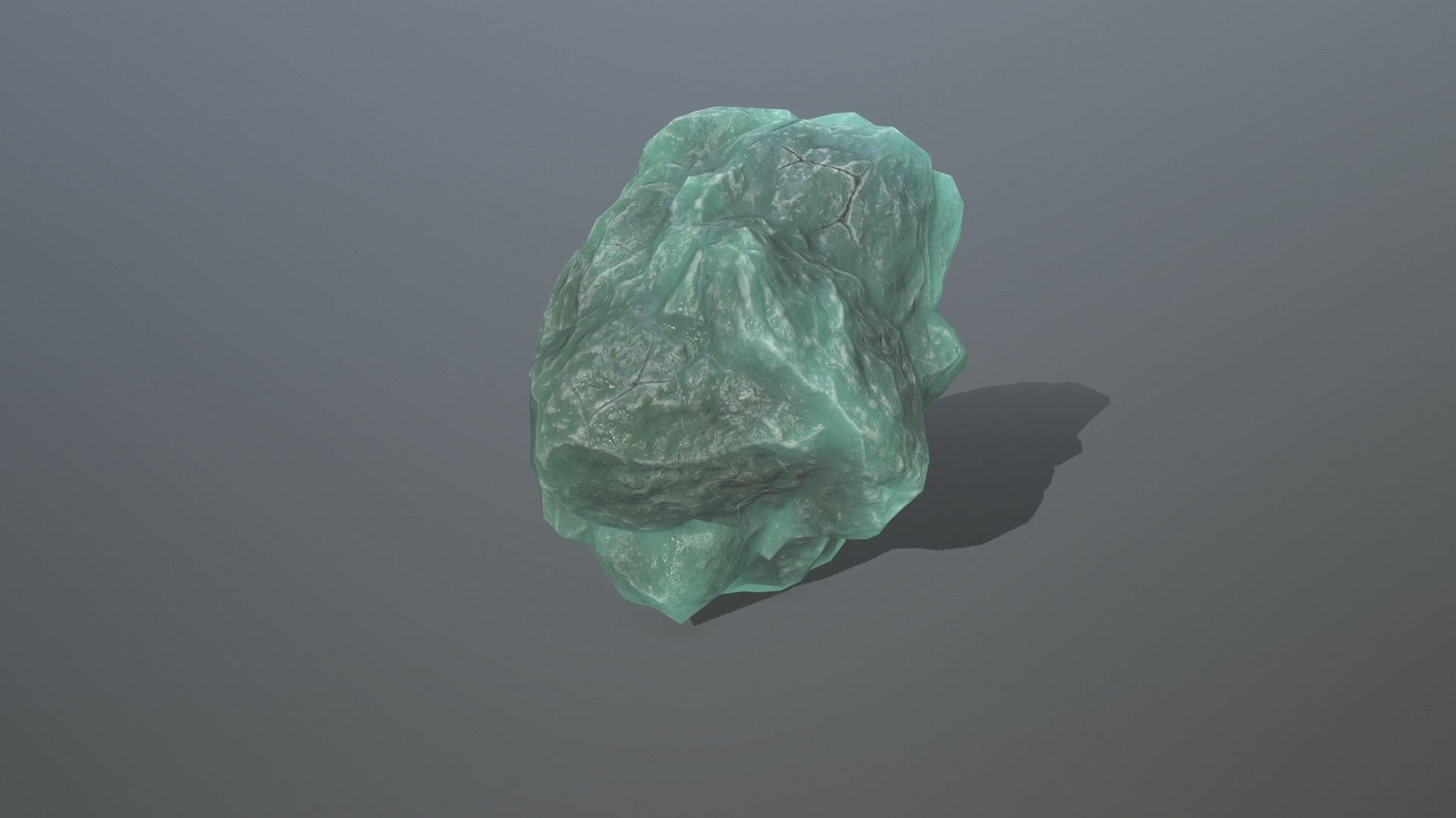 Rock Set amethyst crystal Low-poly 3D model_3